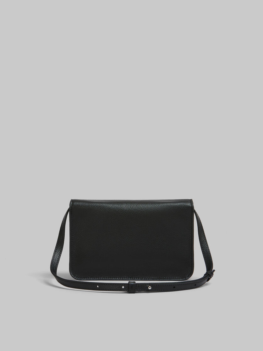 Black leather shoulder bag with Marni mending | Marni