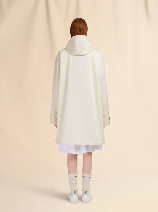 Parka in taffetà color crema - Giacche