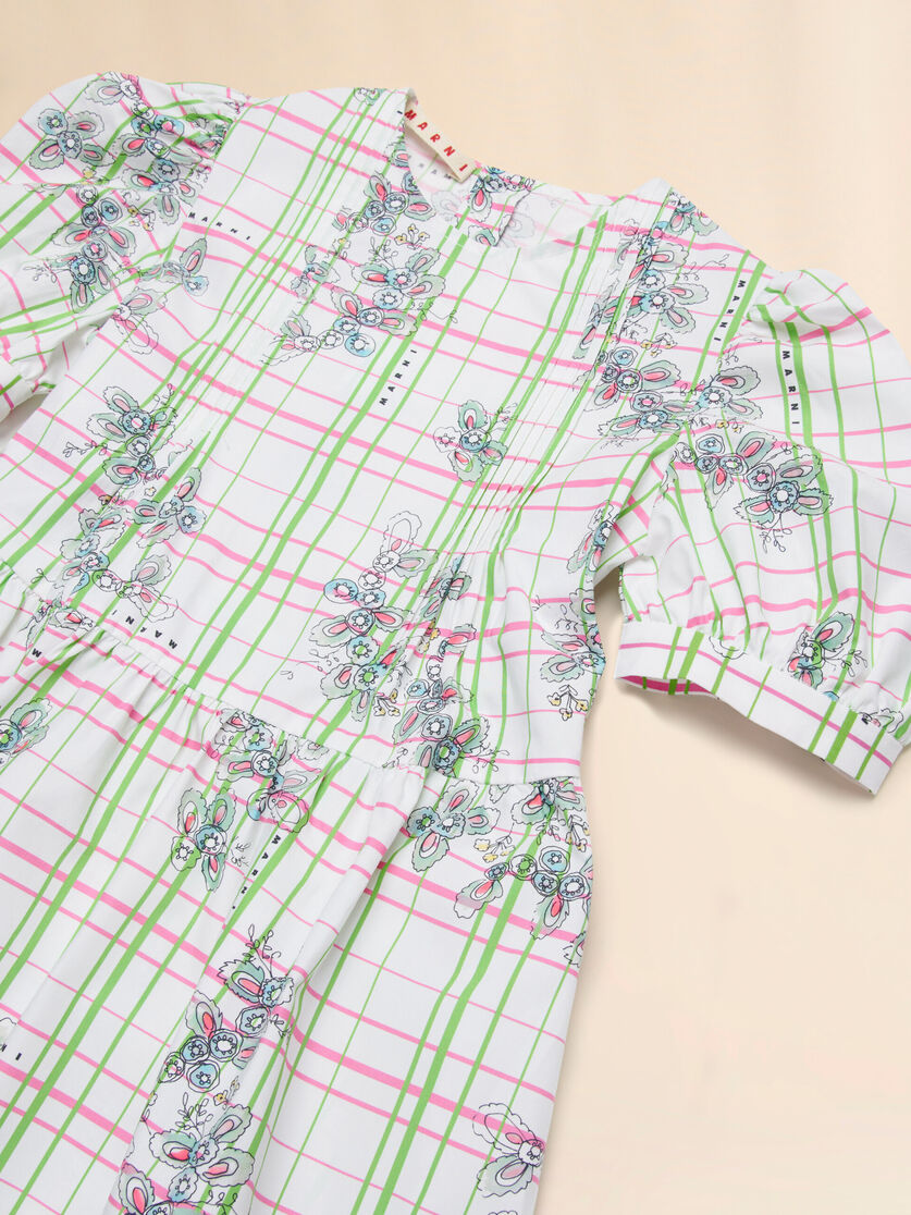 Poplin dress with Greenhouse pattern - Dresses - Image 3