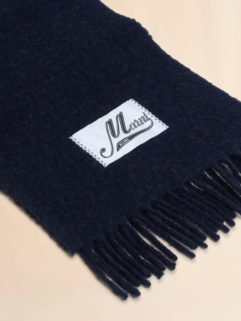 Light blue alpaca scarf - Scarves - Image 2