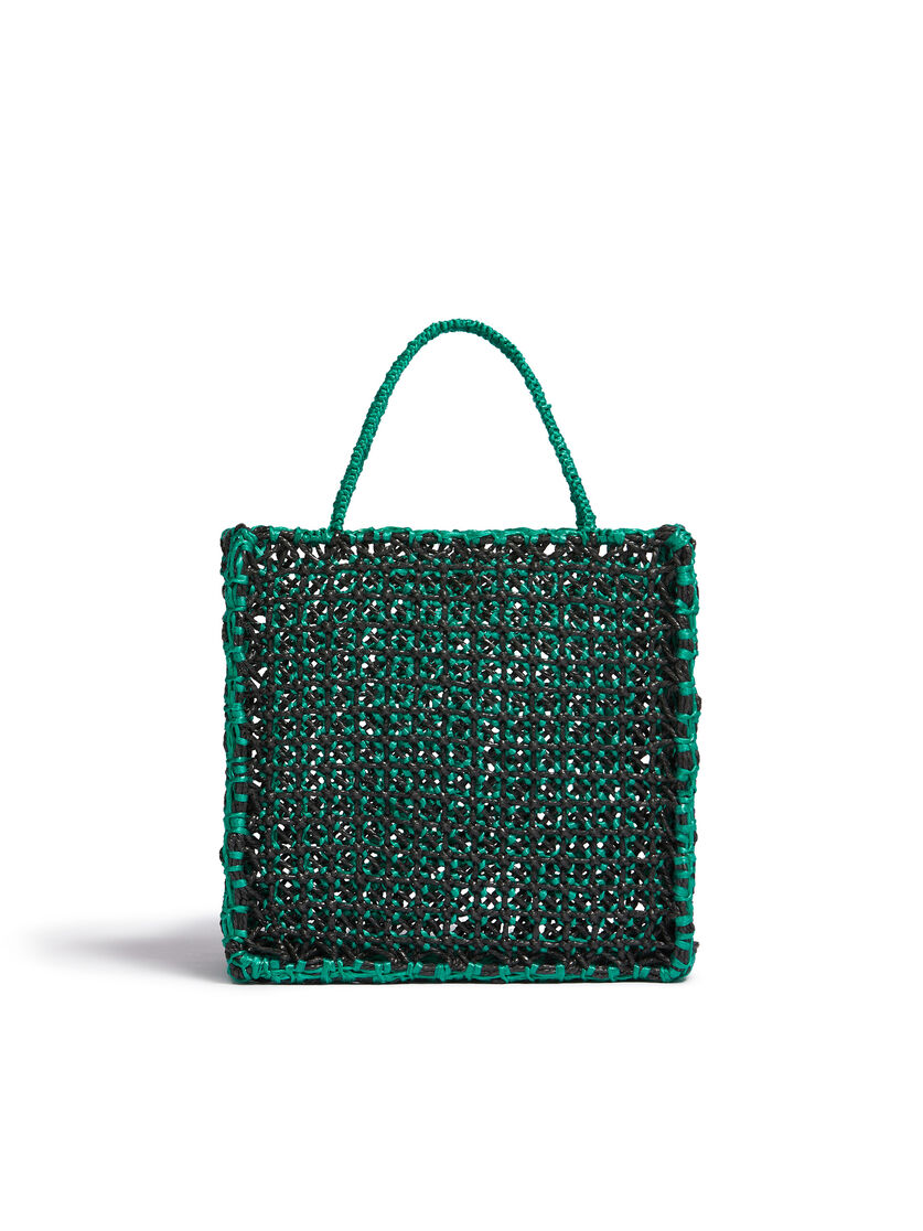 MARNI MARKET JURTA large bag in pale blue and beige crochet - Shopping Bags - Image 3