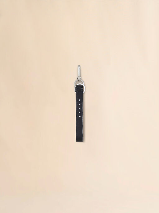 Black leather keyring - Key Rings