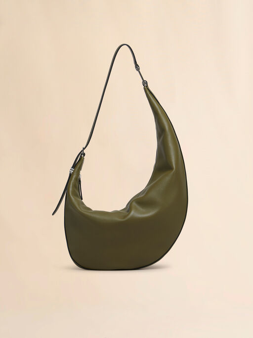 Deep green leather Dot small hobo bag - Shoulder Bags
