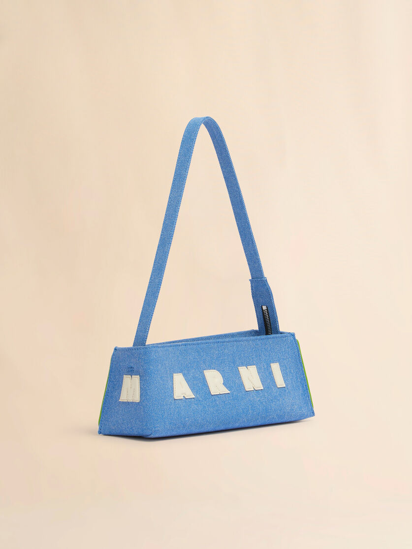 Blue denim Museo baguette bag - Shoulder Bags - Image 1