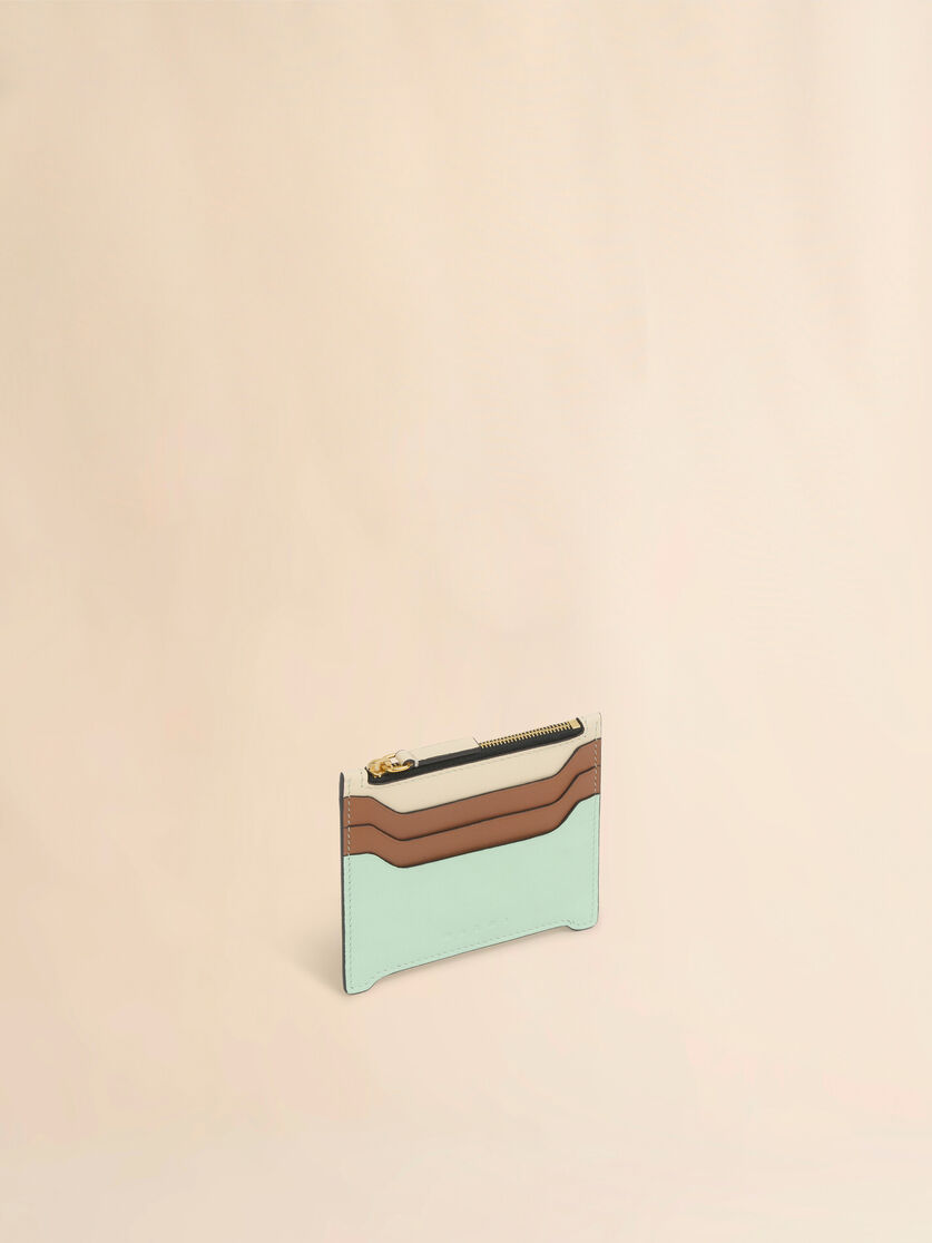 ブルー、ライトブルー ベージュ レザー製 Trunkaroo カードホルダー - 財布 - Image 2