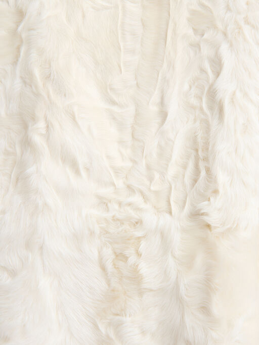 White wavy lamb fur coat - Coats
