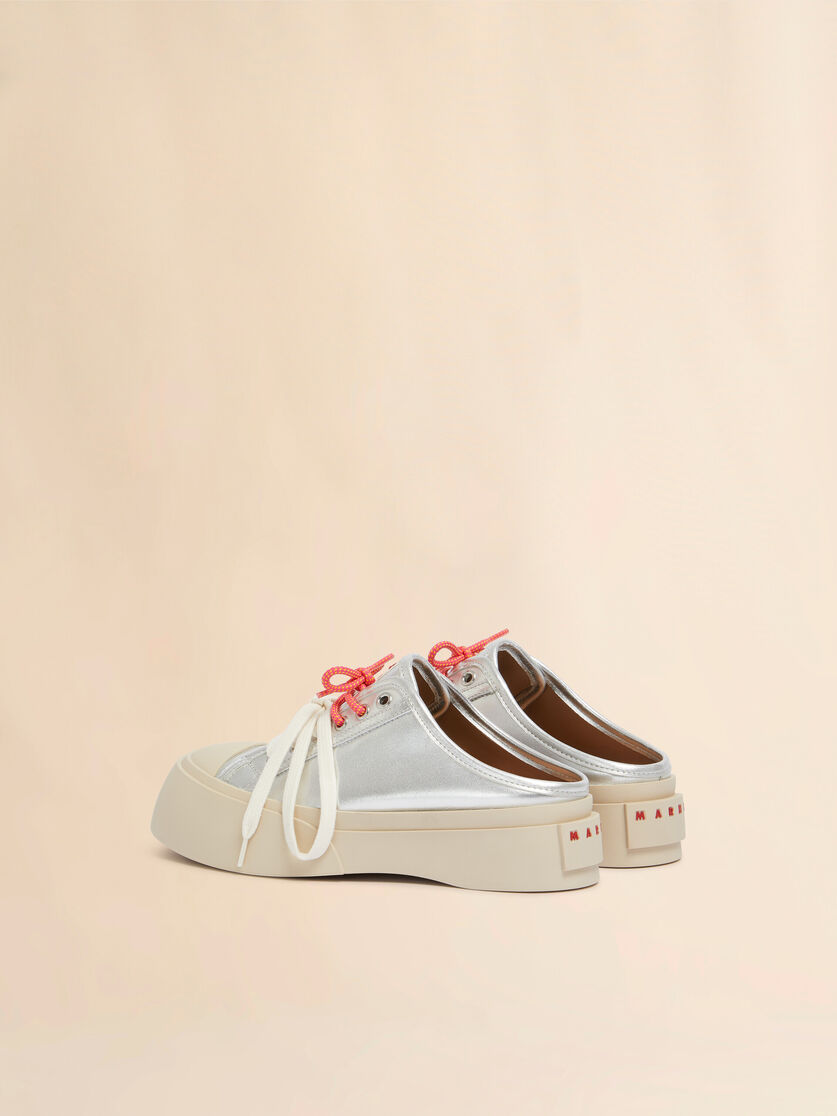 Silver leather Pablo lace-up sabot - Sneakers - Image 3