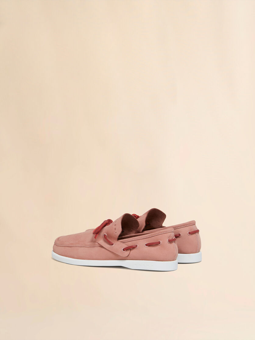 Pink nubuck boat loafer - Mocassin - Image 3