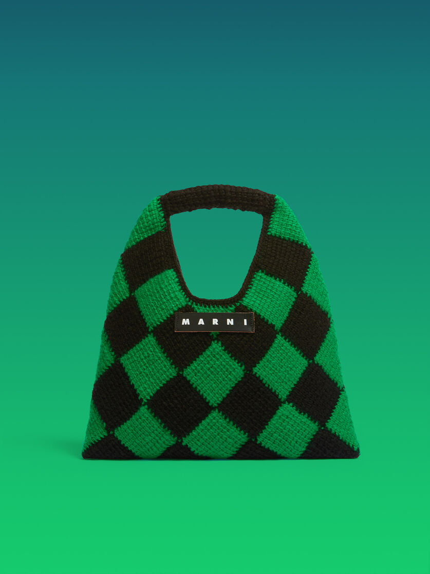 ブルー&ブラウン MARNI MARKET DIAMOND テックウールバッグ ミディアム - ハンドバッグ - Image 1