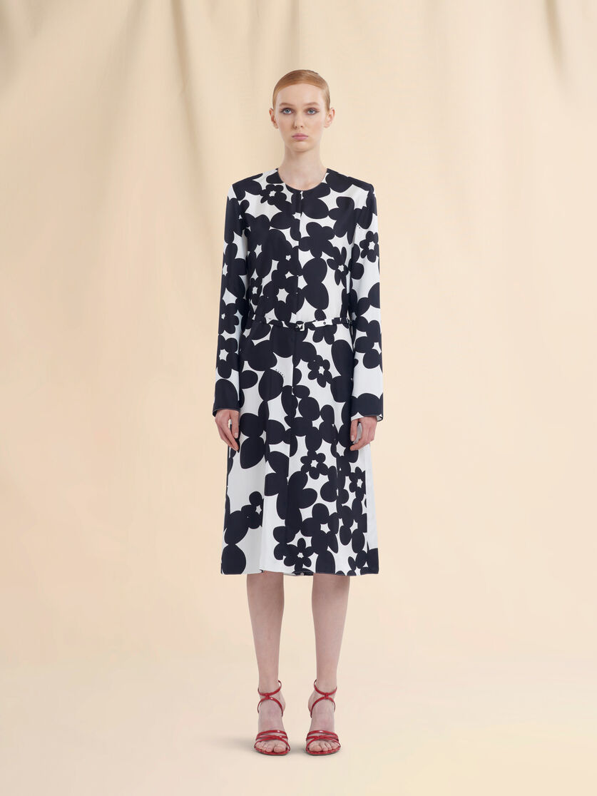 Black and white Dilles print silk dress - Dresses - Image 2