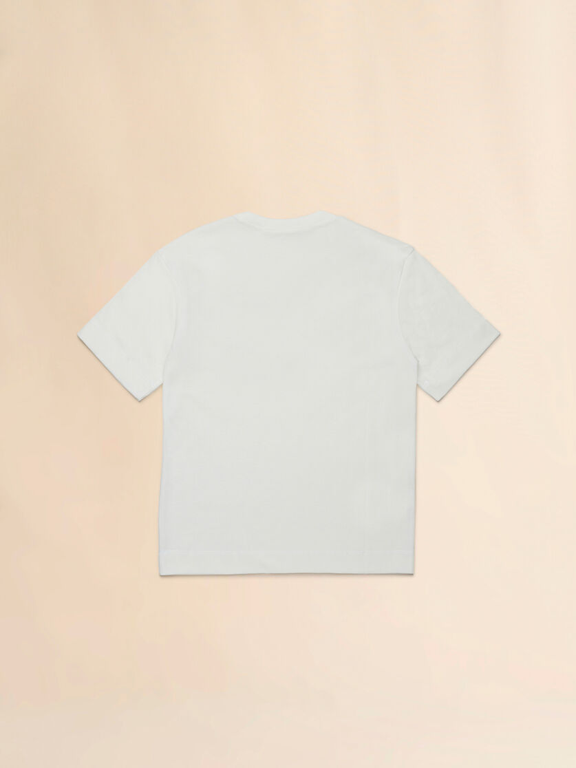 Off-white cotton t-shirt with logo - T-shirts - Image 2