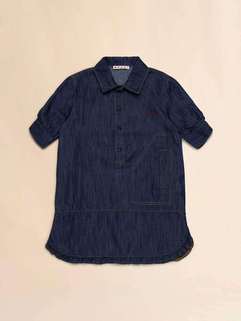 Dark denim shirt dress - Dresses - Image 1