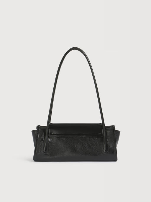 Sac Trunkette en cuir noir - Sacs port&eacute;s &eacute;paule