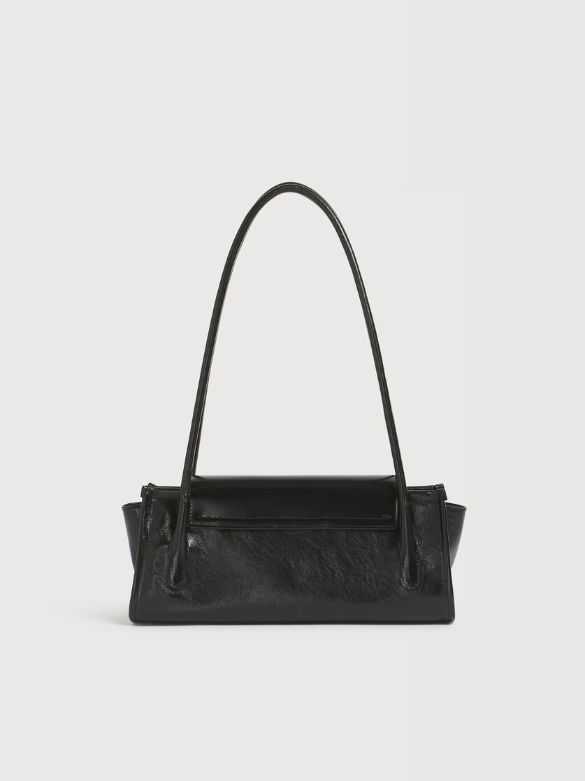 Sac Trunkette en cuir noir, Image 3
