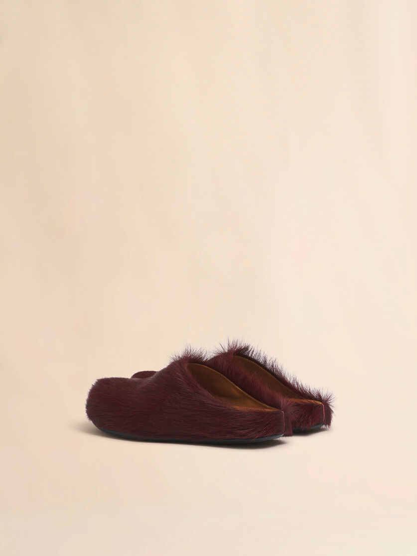 Blue long-hair calfskin Fussbett sabot - Sandals - Image 3