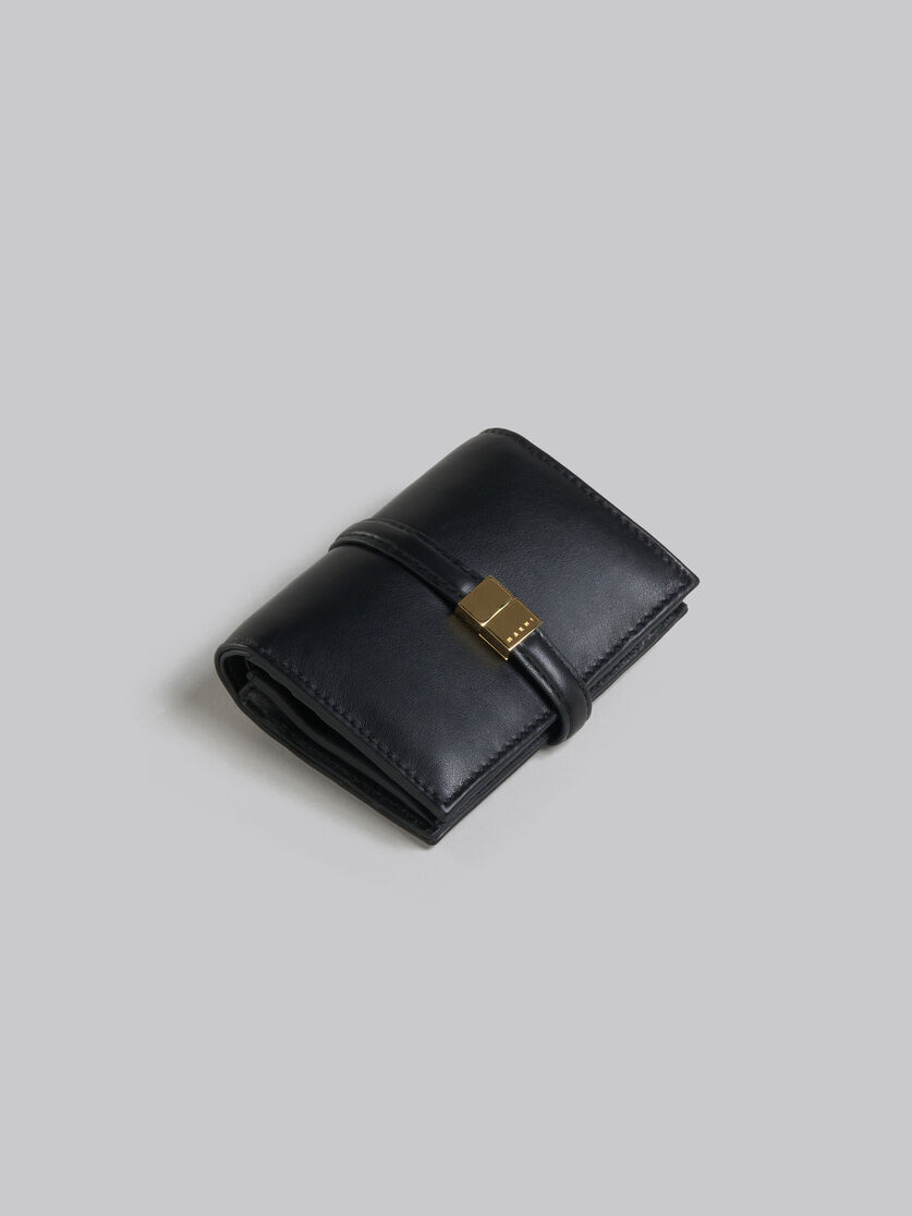 Black leather bifold Prisma wallet | Marni