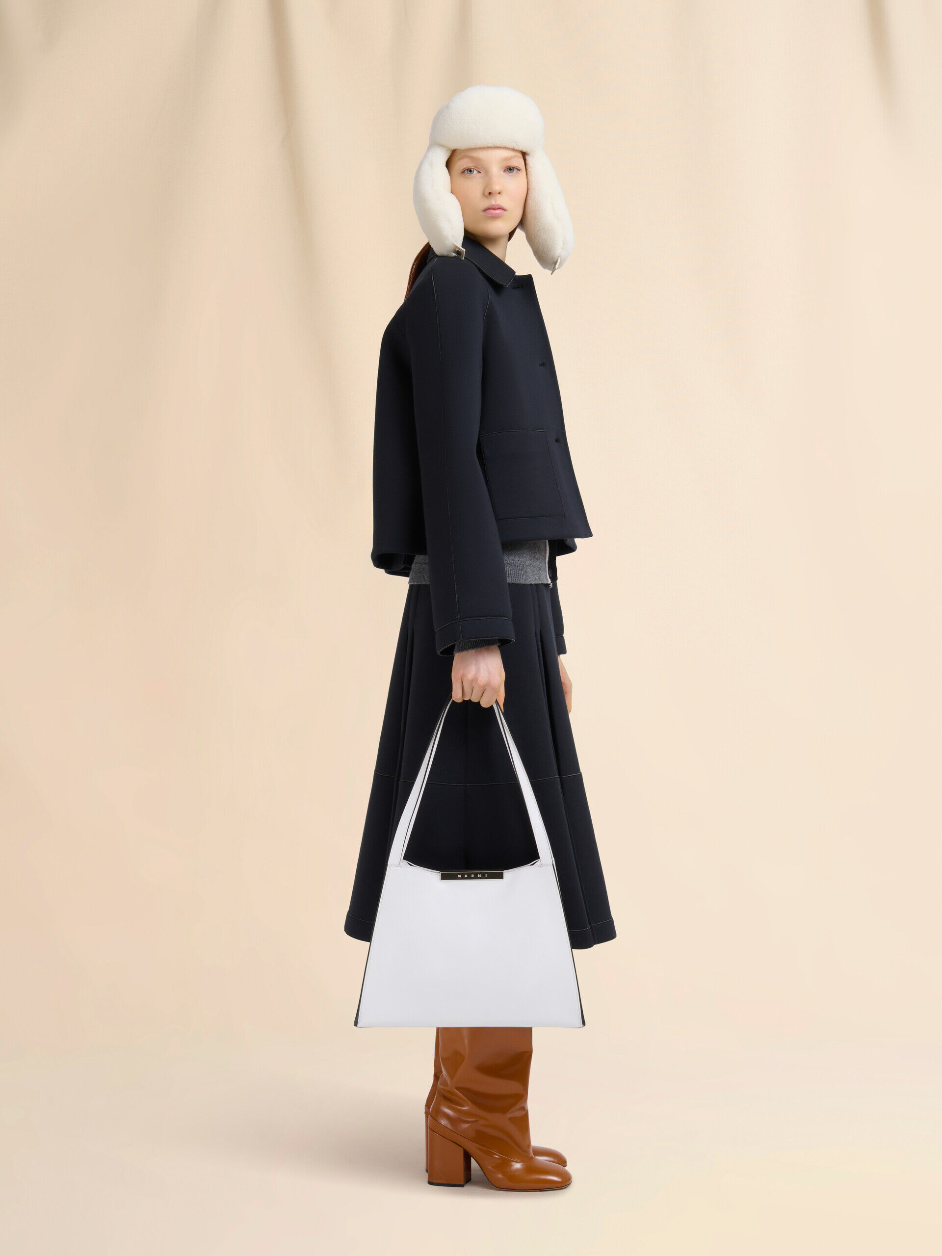 トートバッグ Marni Cresta Tote Bag Marni Cresta East West Small Tote Bag in Deep Sage – Hampden