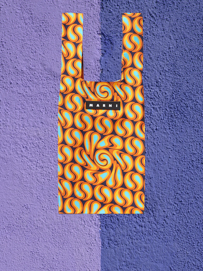 Bolso shopper MARNI MARKET de seda con motivo abstracto - Bolsos shopper - Image 1