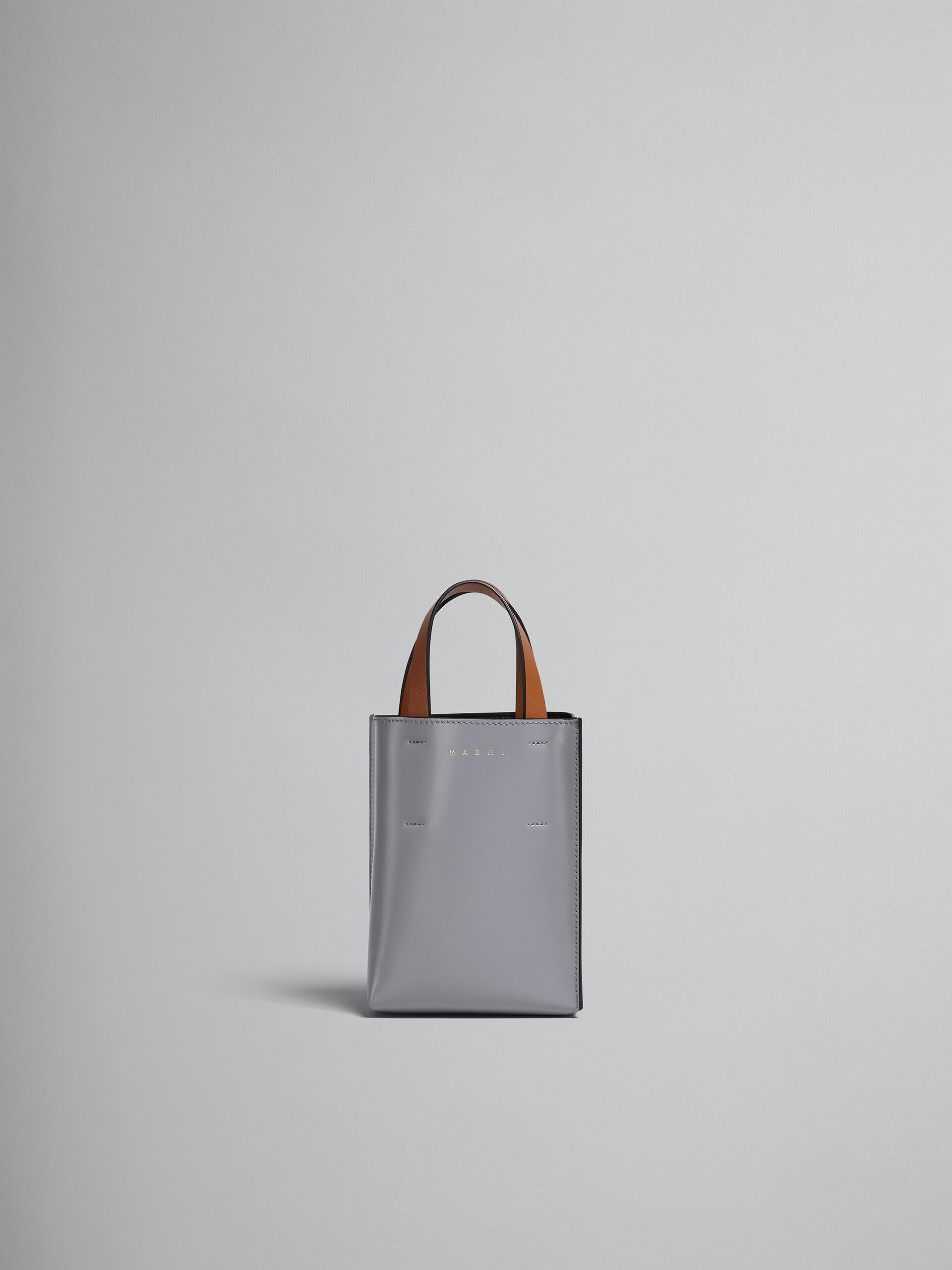MUSEO nano bag in grey and purple leather | Marni