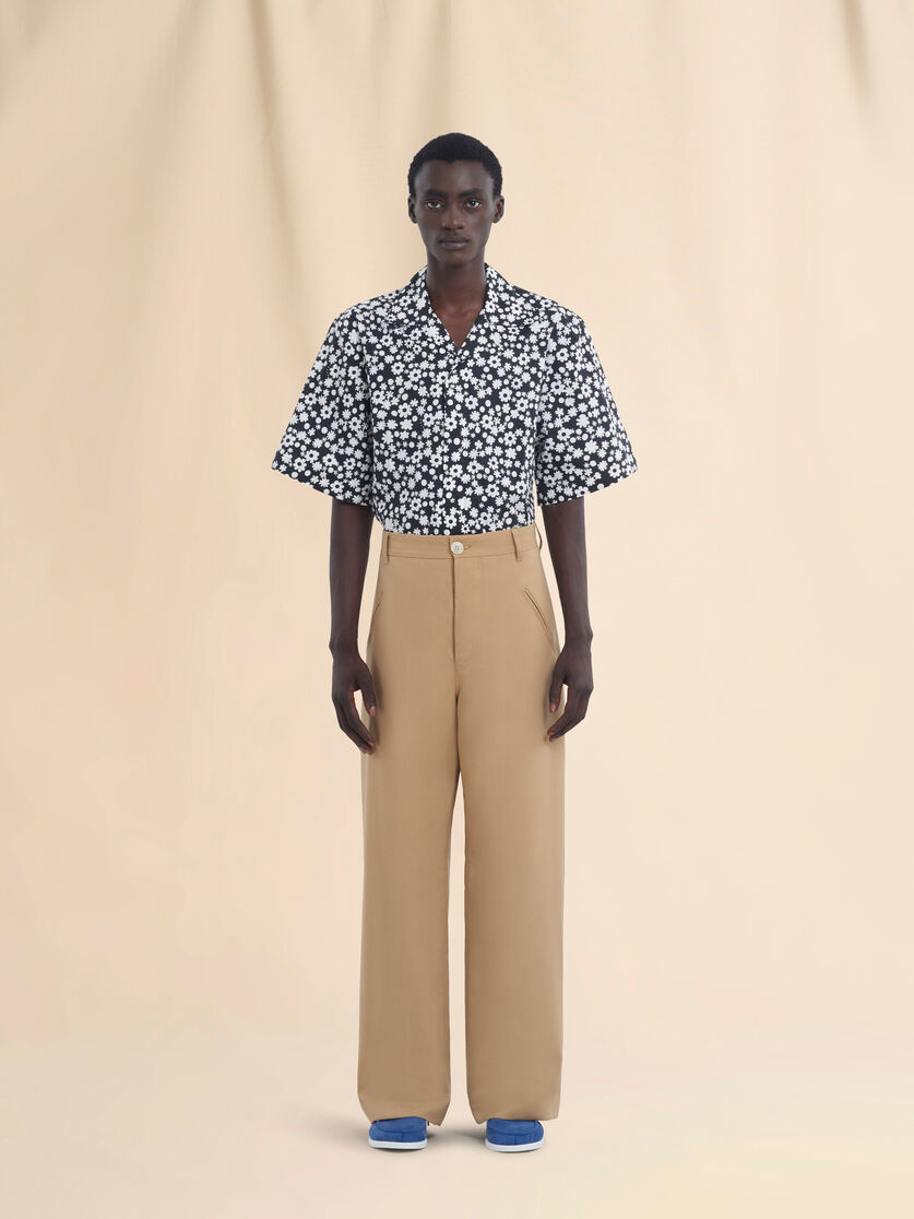 Pantalon droit marron clair en laine - Pantalons - Image 2