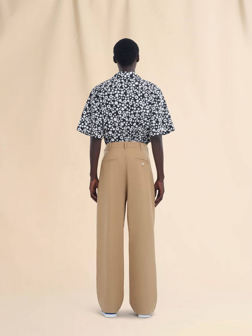 Pantalon droit marron clair en laine - Pantalons - Image 3