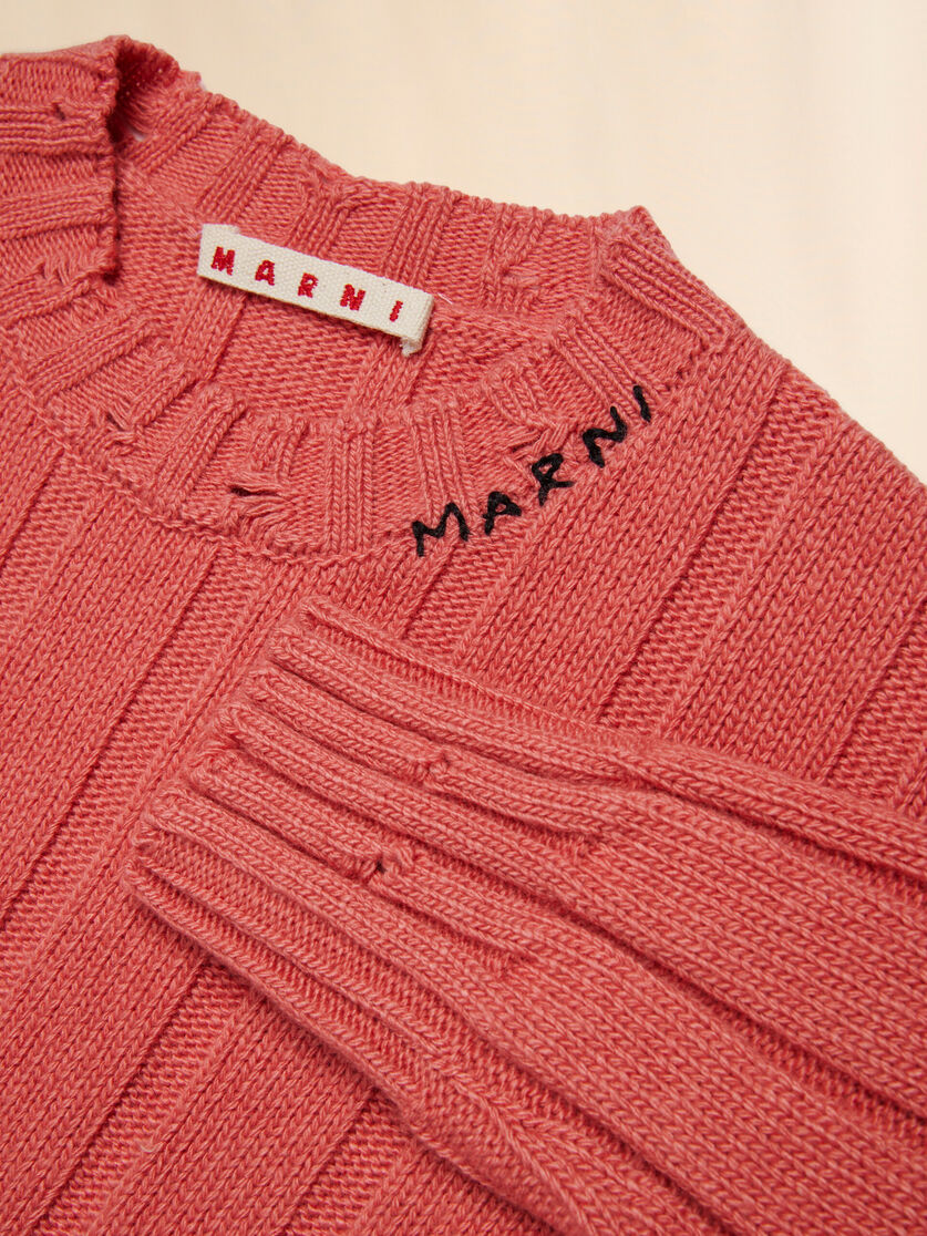 Marni Mending 로고 디테일의 핑크 비스코스 블렌드 점퍼 - 니트웨어 - Image 4