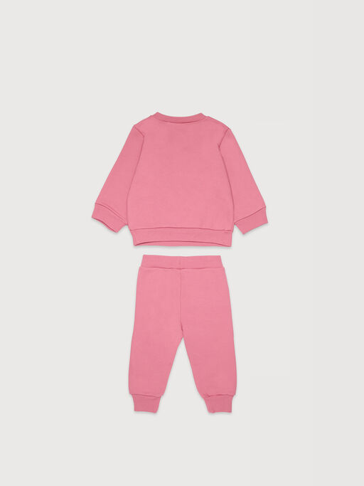 Pink cotton fleece tracksuit set - Pants