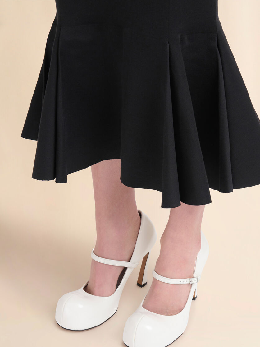 Black jersey skirt with mermaid hem - Skirts - Image 4
