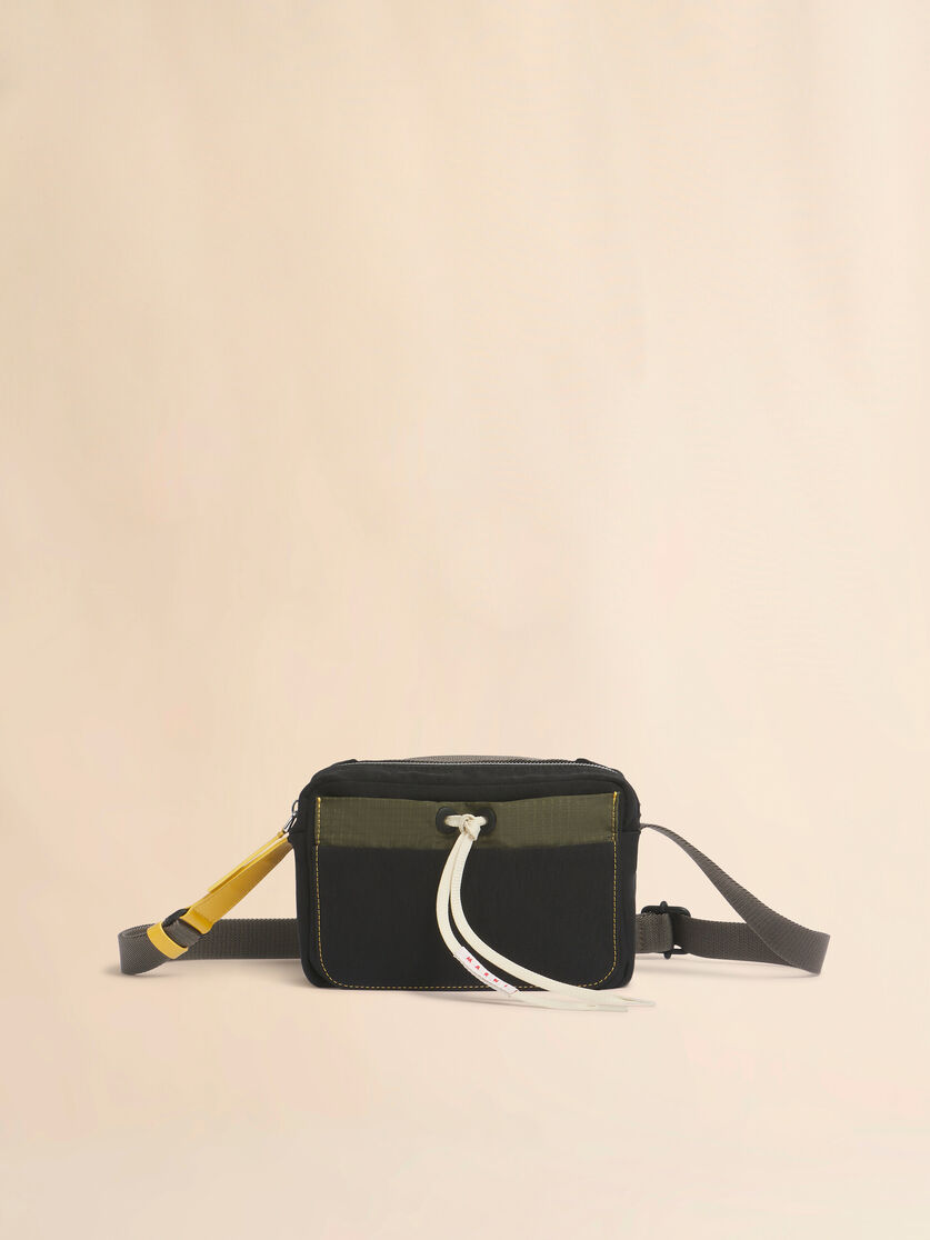 Black technical fabric camera bag, Image 1