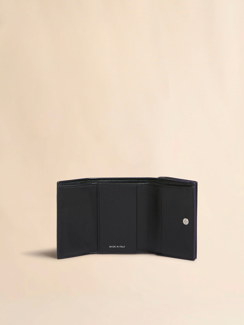ブラック＆ブルー サフィアーノレザー 三つ折りウォレット - 財布 - Image 2