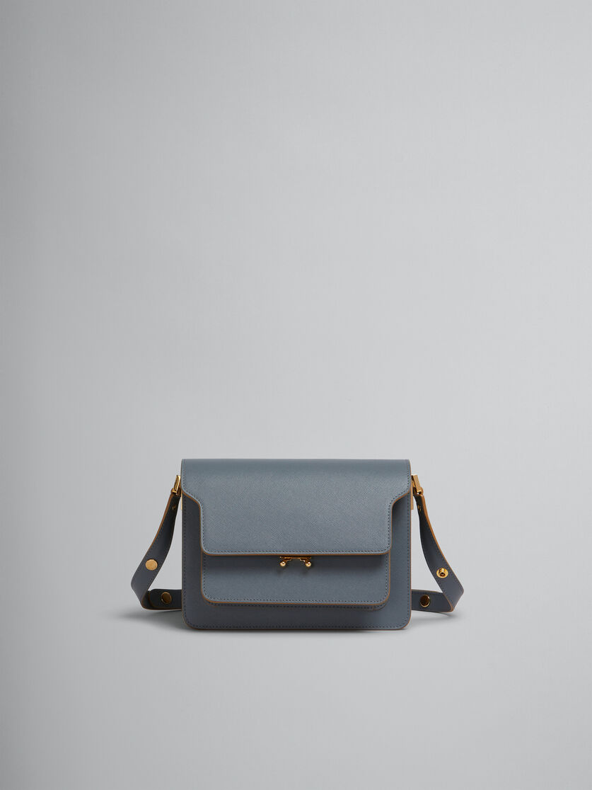 Beige saffiano leather medium Trunk bag - Shoulder Bags - Image 1