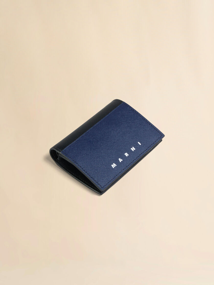 ディープブルー グリーン サフィアーノレザー製 二つ折りウォレット - 財布 - Image 5
