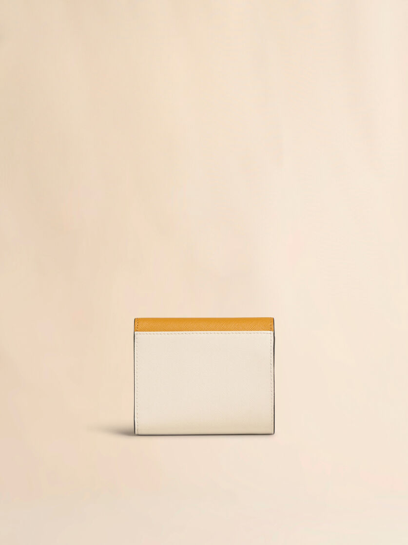 オレンジ、ベージュ、ホワイト サフィアーノレザー製ウオレット | Marni
