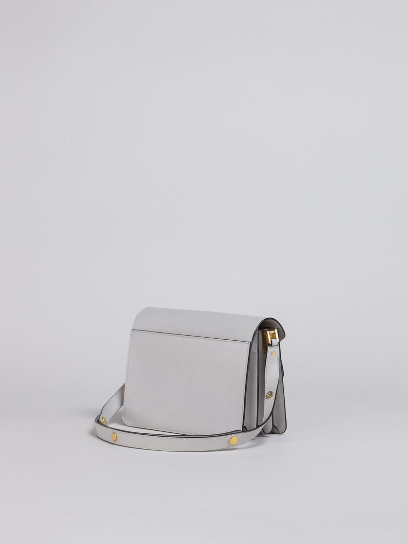 TRUNK medium bag in grey saffiano leather - Shoulder Bags - Image 2