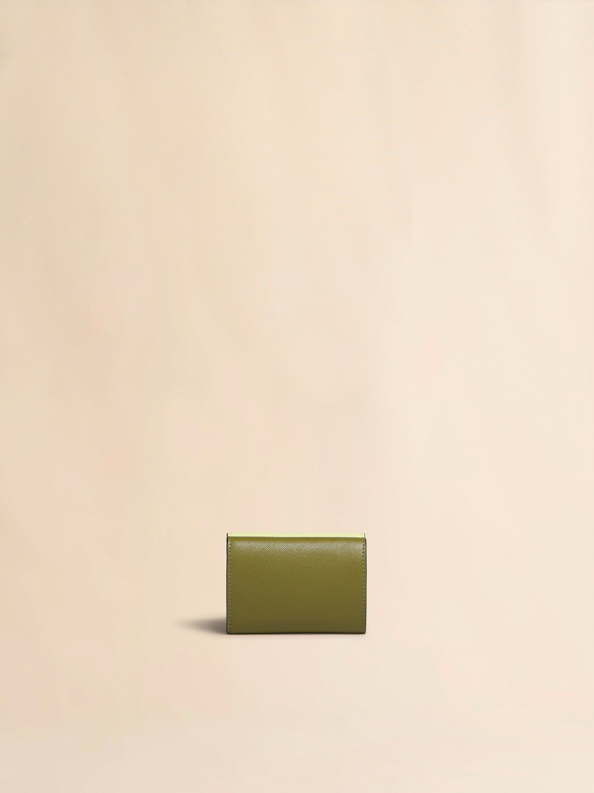MARNI 折り財布 マルチカラー グリーン ベージュ　ホワイト　レザー MARNI 折り財布 マルチカラー グリーン ベージュ ホワイト レザー