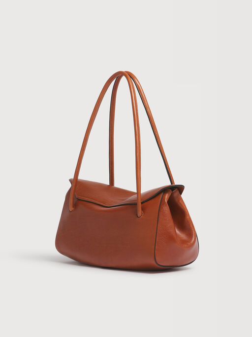 Brown leather E/W shoulder bag - Shoulder Bags