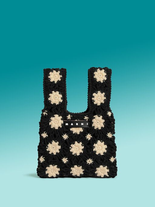 ブラック MARNI MARKET MINI FISH BAG - ショッピングバッグ