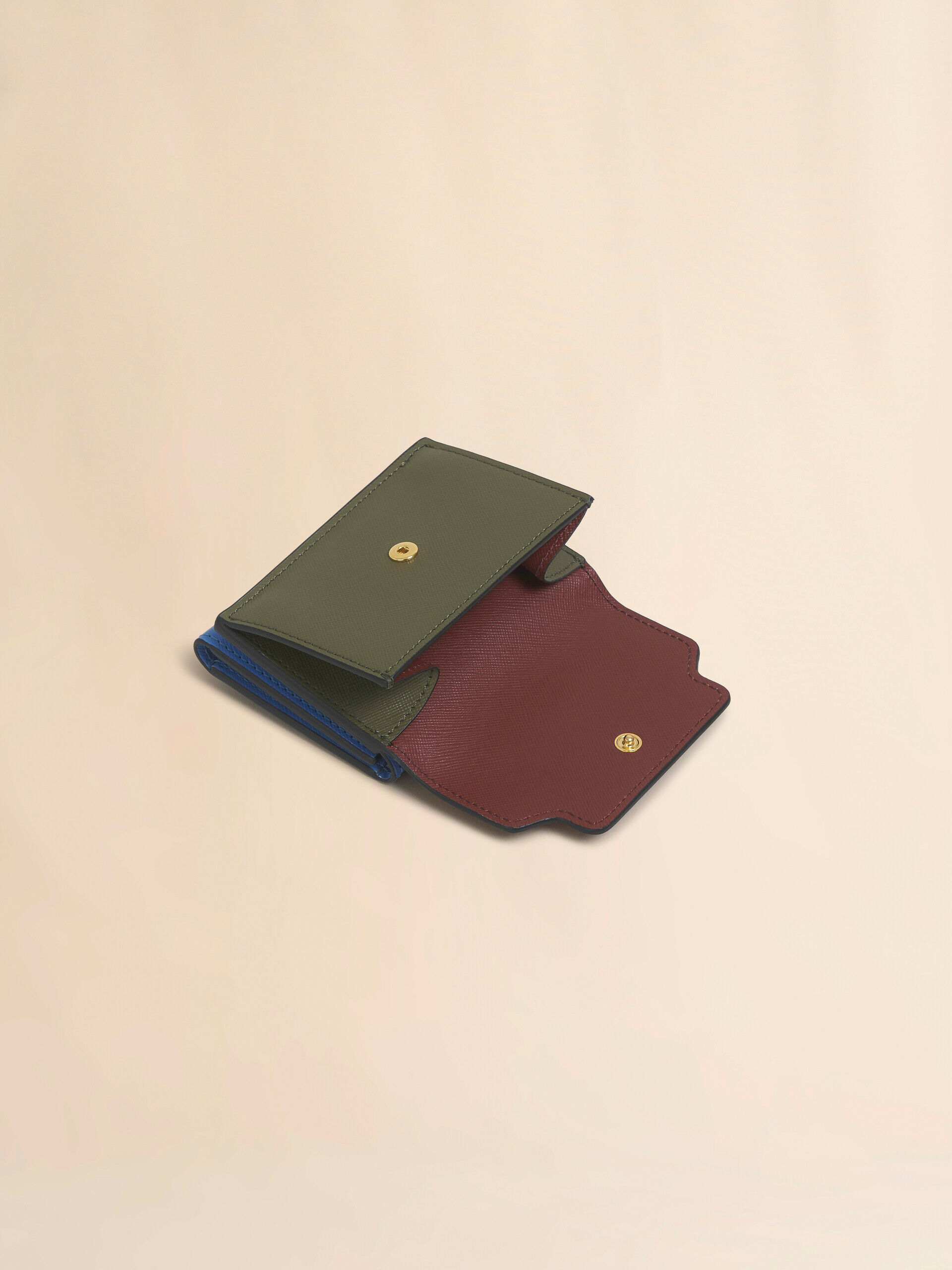【美品】MARNI 三つ折り財布 サフィアーノ MARNI - MARNI 財布 三つ折り ミニ財布 サフィアーノレザーの