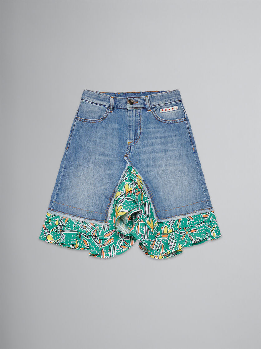 Denim skirt with Carioca inserts - Skirts - Image 1