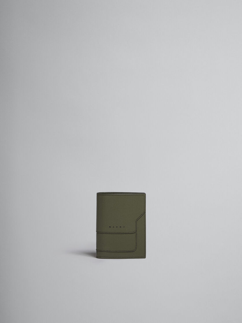 Zweiteilige Brieftasche aus schwarzem Saffiano-Leder - Brieftaschen - Image 1