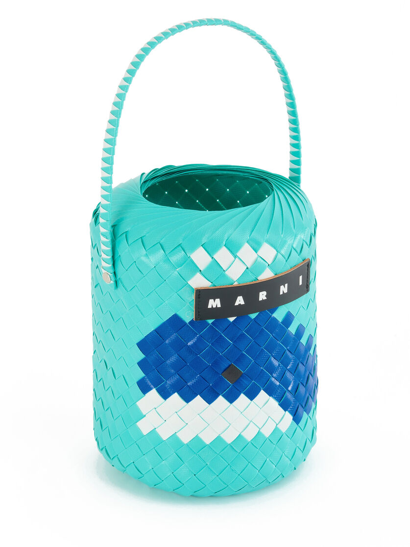 フューシャ(イルージョンブルー) ホエール MARNI MARKET BASKET BAG - ショッピングバッグ - Image 4