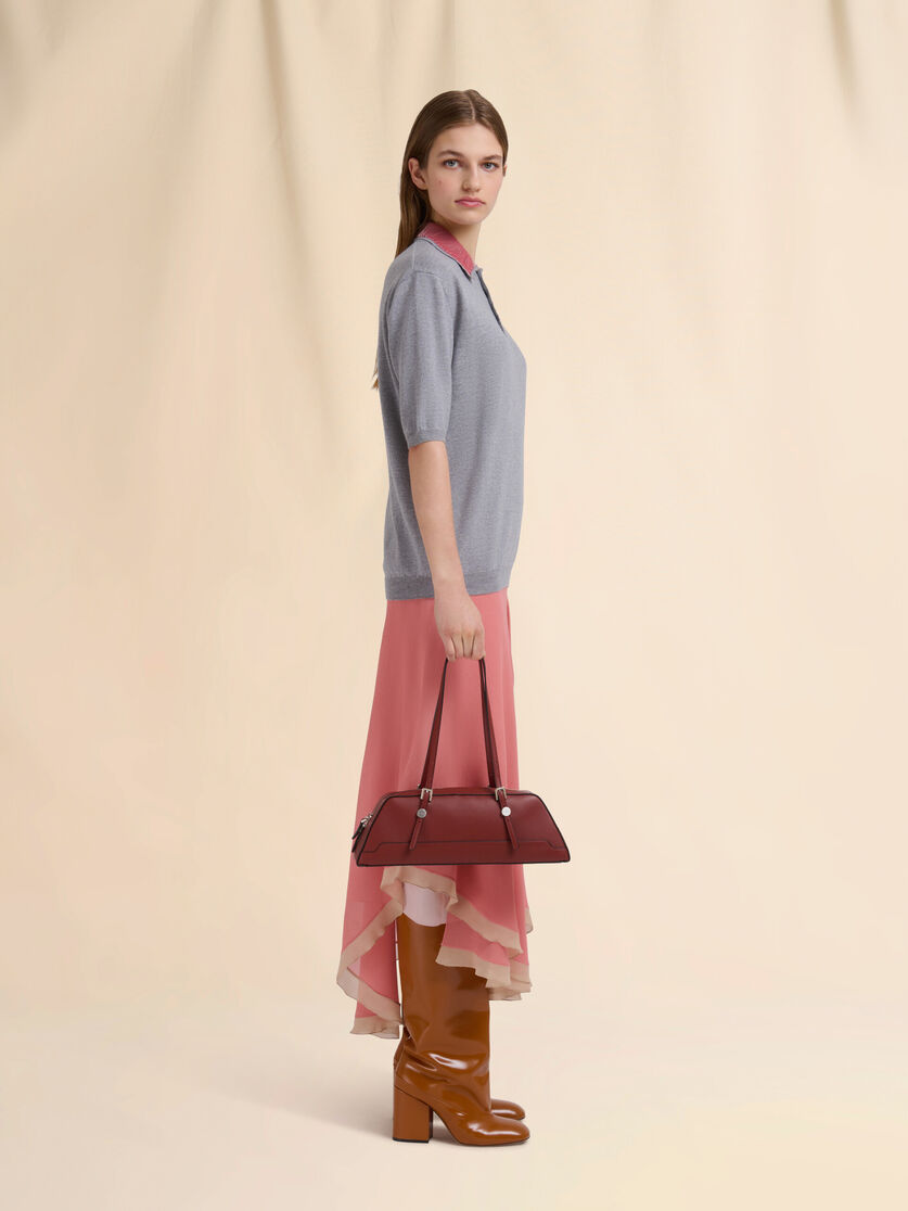 Black leather Dot long duffle bag - Shoulder Bags - Image 2