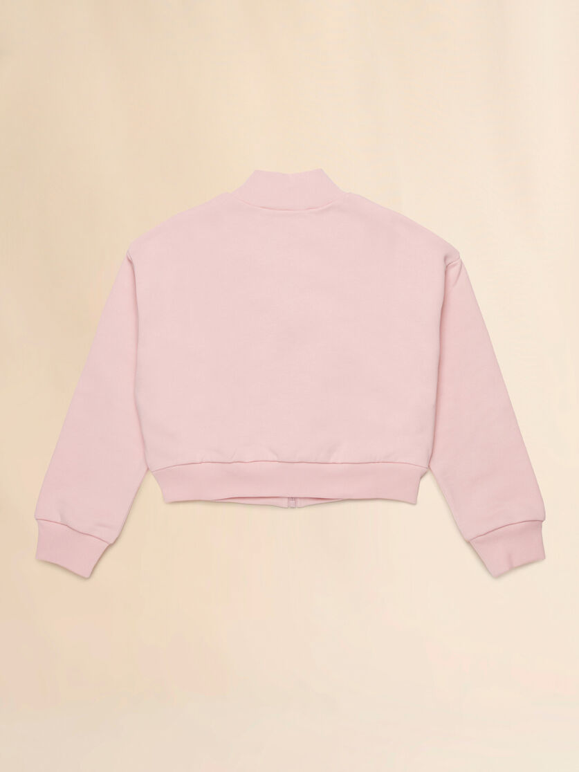 Pink cotton sweatshirt with Tea Time chest print, Image 2