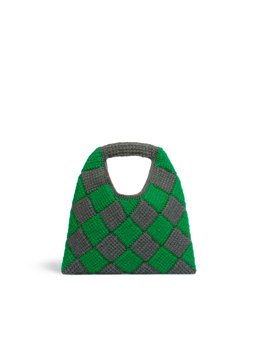 ブルー&ブラウン MARNI MARKET DIAMOND テックウールバッグ ミニ - ショッピングバッグ - Image 3