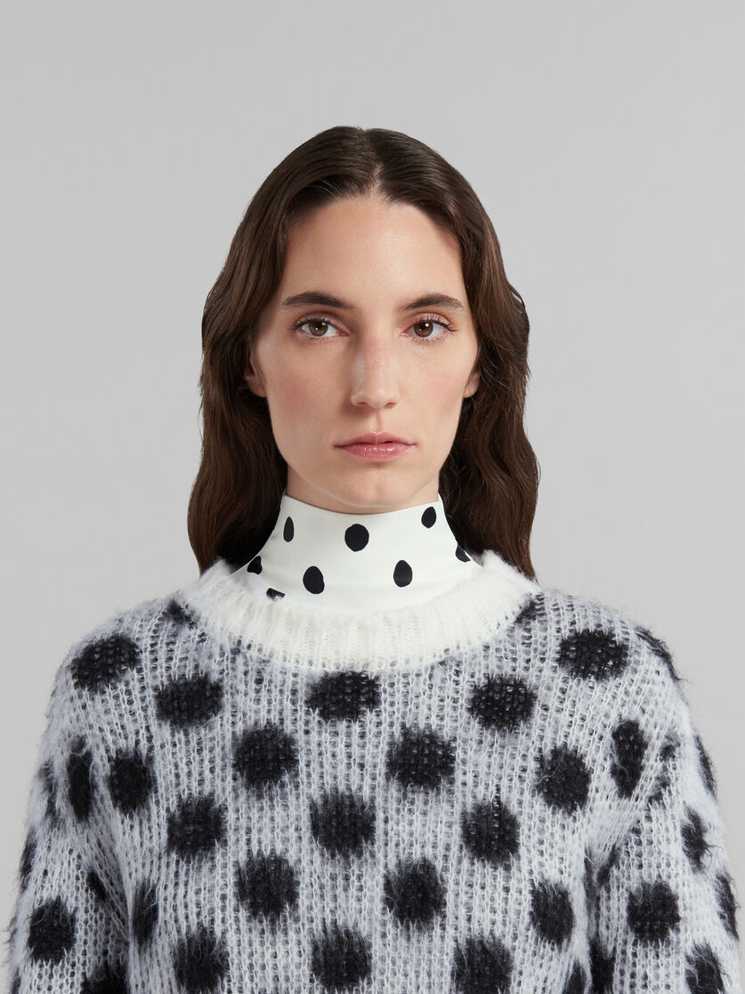 White mohair jumper with polka dots - Pullovers - Image 4