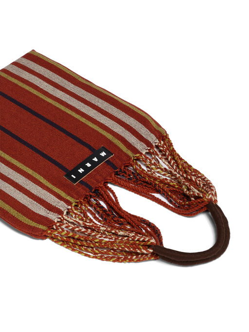 マルチカラー ブラウン クロシェ MARNI MARKET HAMMOCKバッグ - ハンドバッグ