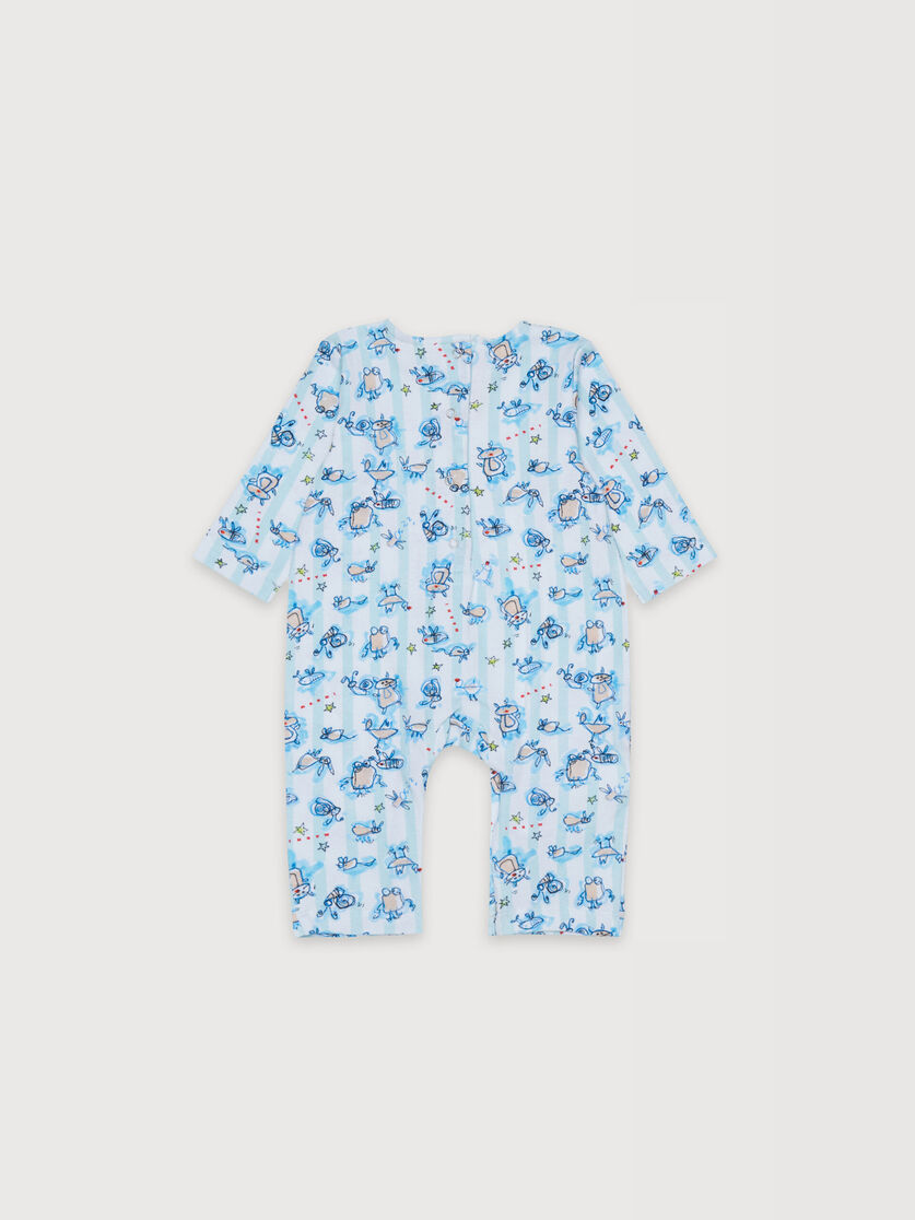 Light blue cotton newborn set with all-over print, Image 2