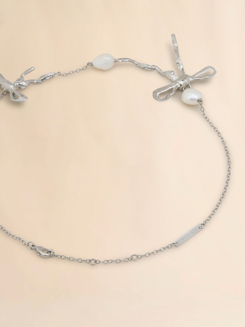 Silver Bow necklace - Necklaces - Image 3