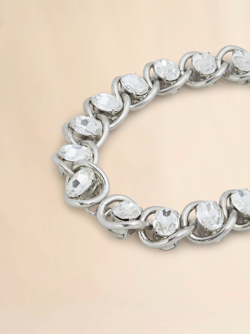 Chunky chain necklace with rhinestones - Necklaces - Image 3
