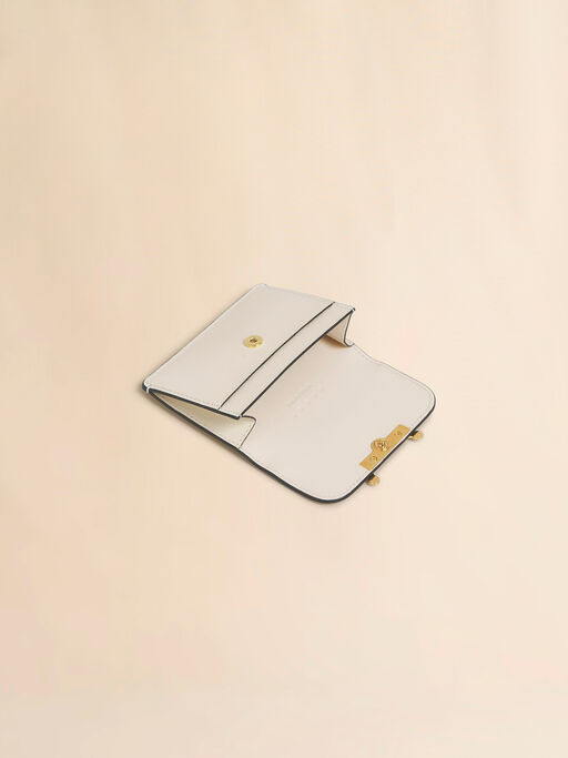 Cream leather Envelope card holder - Wallets